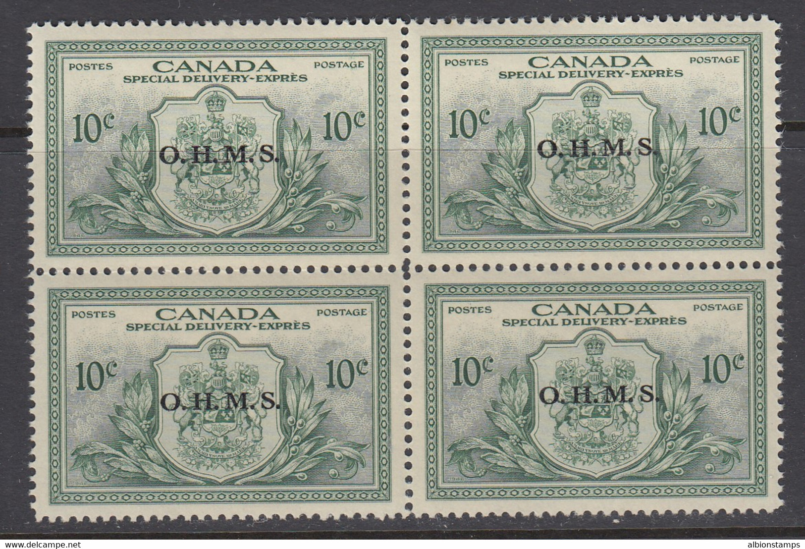 Canada, Scott EO1, MNH Block Of Four - Poste Aérienne: Exprès