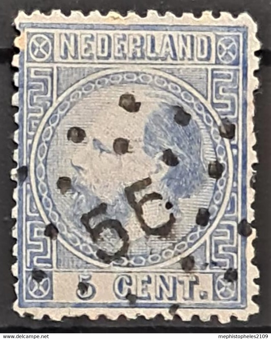 NETHERLANDS 1867/68 - Canceled - Sc# 7 Plate 14 - 5c - Used Stamps