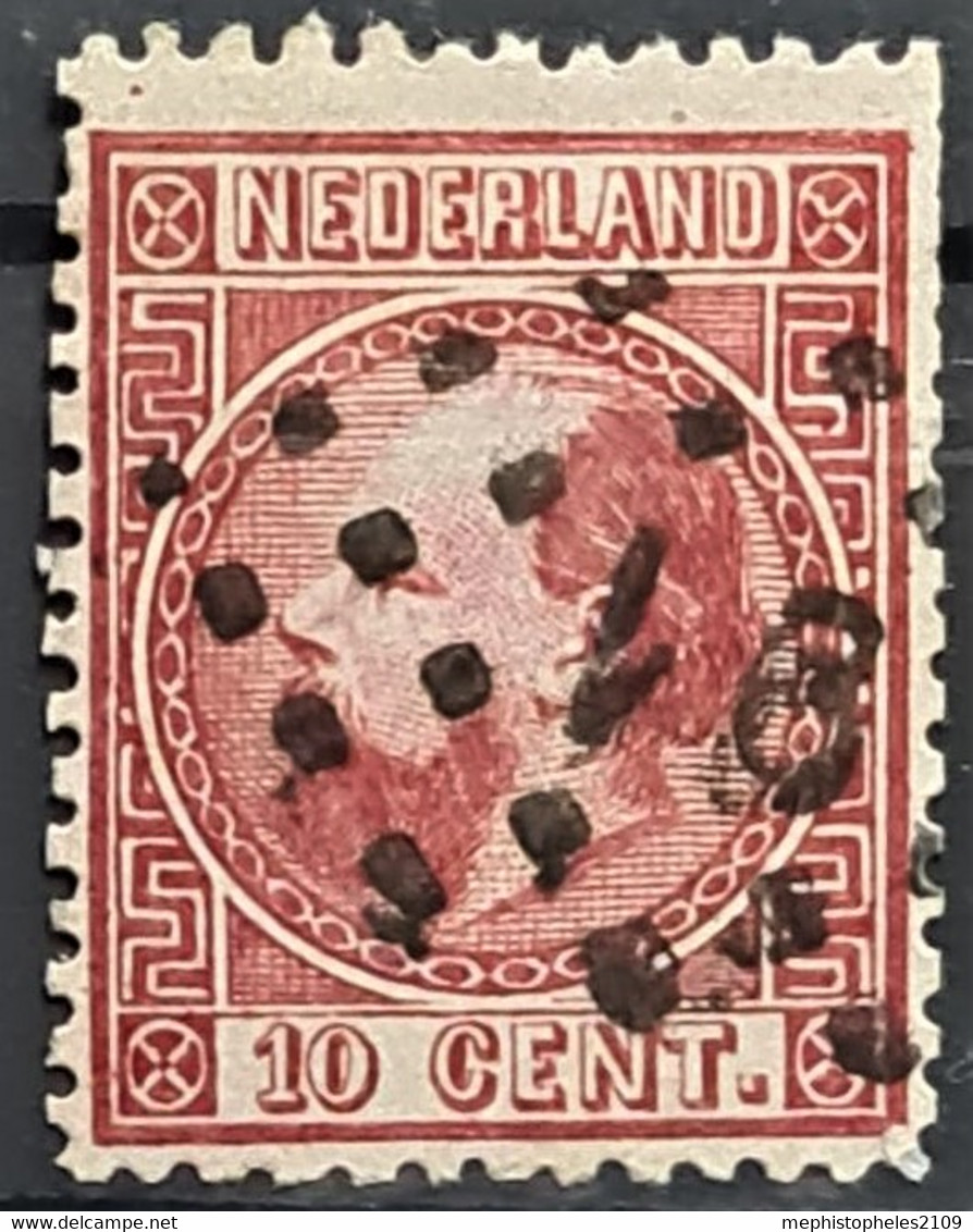 NETHERLANDS 1867/68 - Canceled - Sc# 8d - Perf. 13.5 X 14 - 10c - Usati