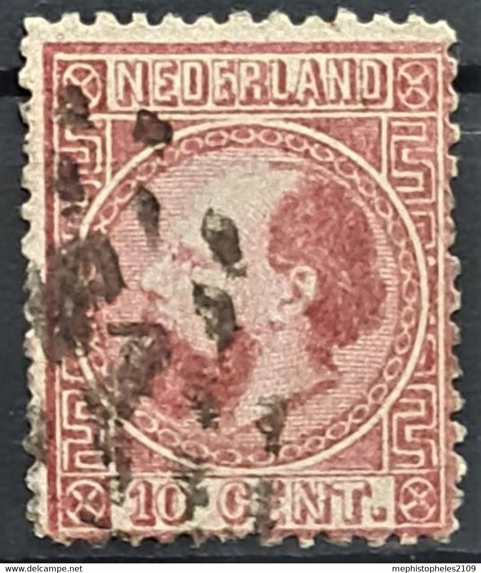 NETHERLANDS 1867/68 - Canceled - Sc# 8d - Perf. 13.5 X 14 - 10c - Gebruikt