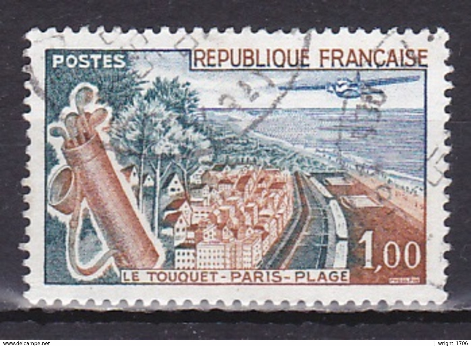 France, 1962, Le Touquet Paris Beach, 1Fr, USED - Used Stamps