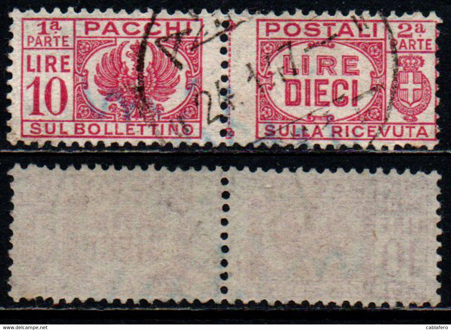 ITALIA LUOGOTENENZA - 1946 - PACCHI POSTALI - 10 LIRE - USATO - Colis-postaux