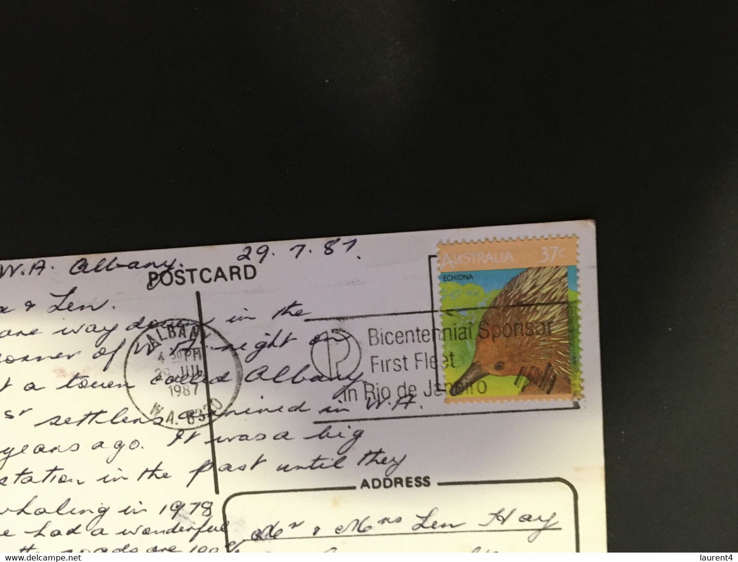 (JJ 19)  Australia - WA - Albany (posted With Stamp) - Albany