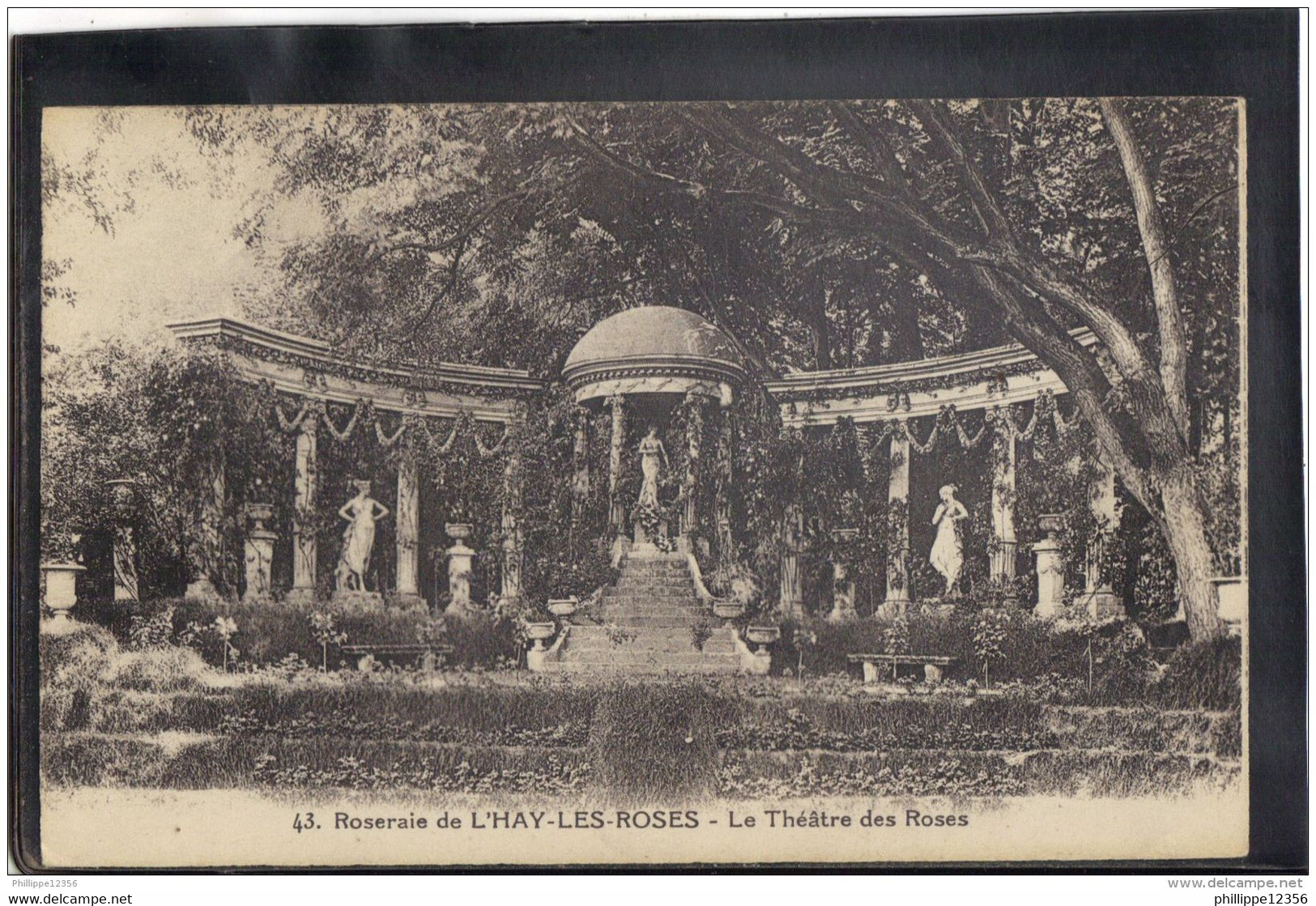 9414. ROSERAIE  DE L HAY LES ROSES . LE THEATRE DES ROSES . RECTO/VERSO .   ANIMEE . - L'Hay Les Roses