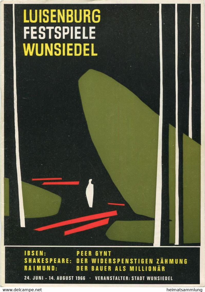 Deutschland - Wunsiedel - Luisenburg Festspiele 1966 - Programmheft 56 Seiten Mit Vielen Abbildungen - Titelbild Gerhard - Teatro & Sceneggiatura