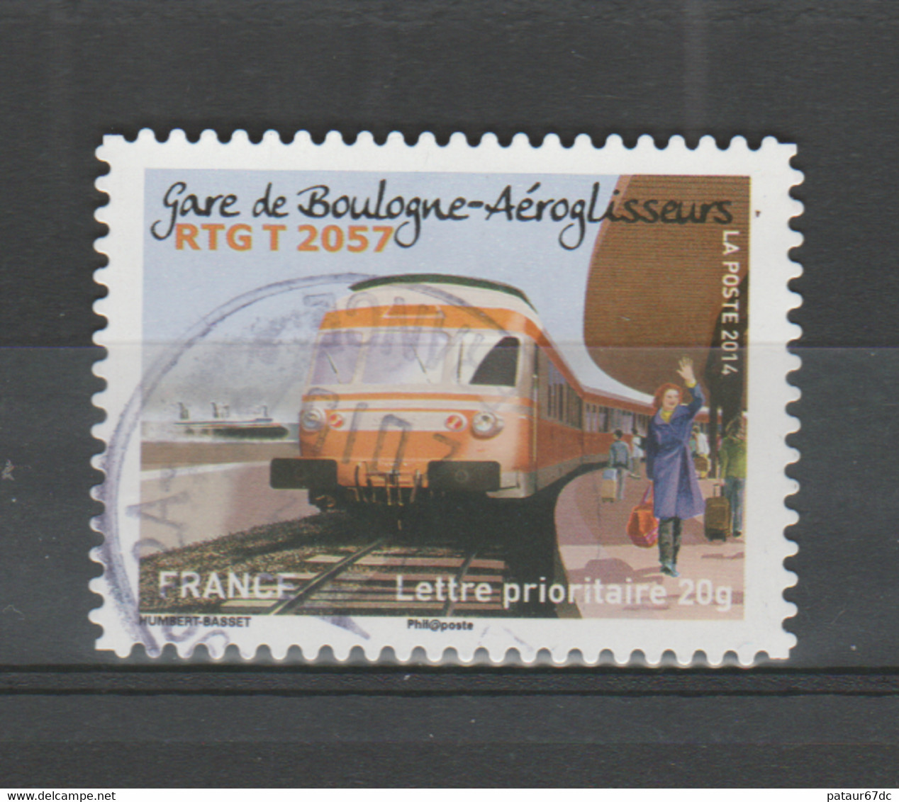 FRANCE / 2014 / Y&T N° AA 1008 : "Trains" (RTG2057 - Boulogne-aéroglisseurs) - Choisi - Cachet Rond (2016) - Sonstige & Ohne Zuordnung