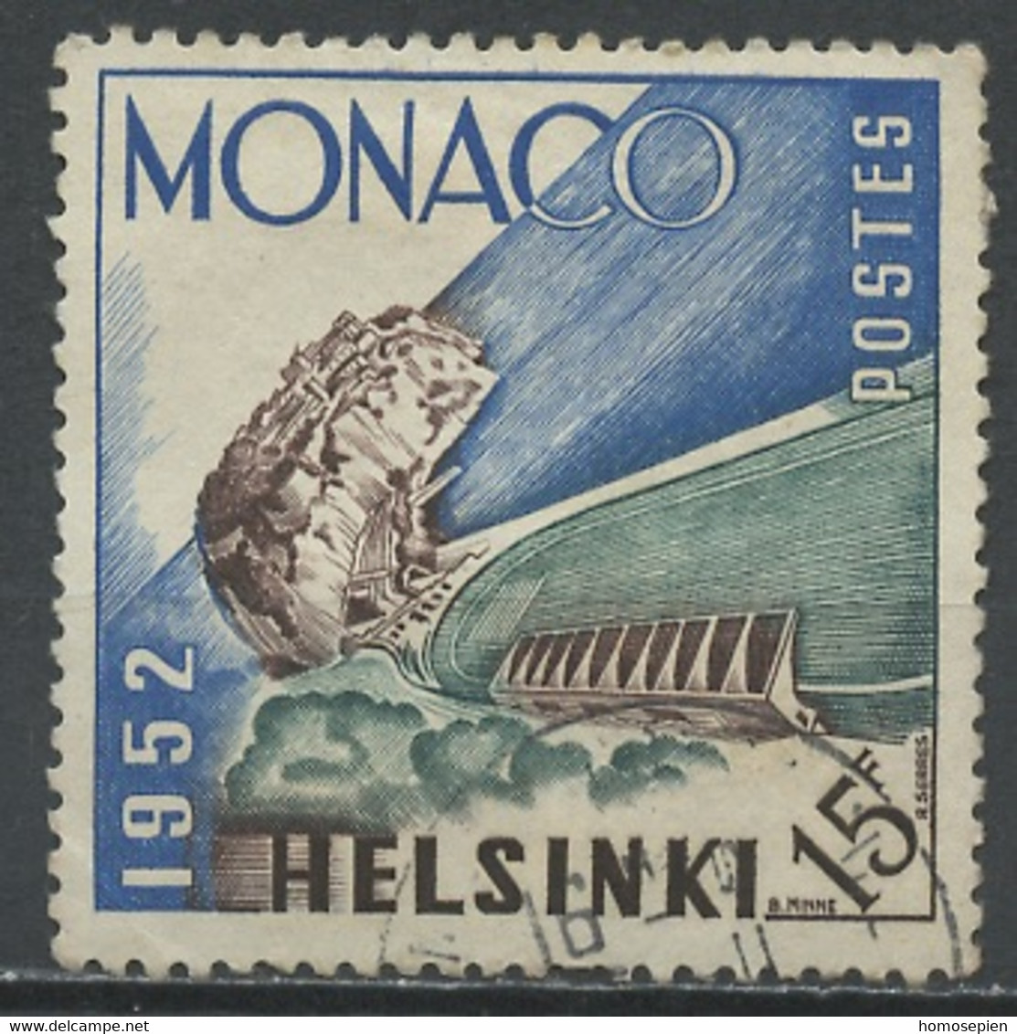 JO Helsinki - Monaco 1953 Y&T N°391 - Michel N°463 (o) - 15f Stade Louis II - Sommer 1952: Helsinki