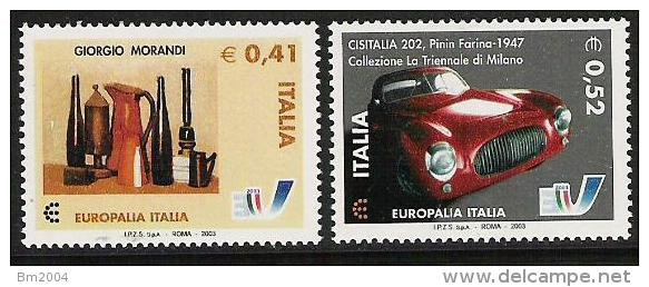 2003 Italien Mi. 2927-8  **MNH Europäisches Kulturfestival „Europalia 2003 Italien“, Brüssel - Europese Gedachte