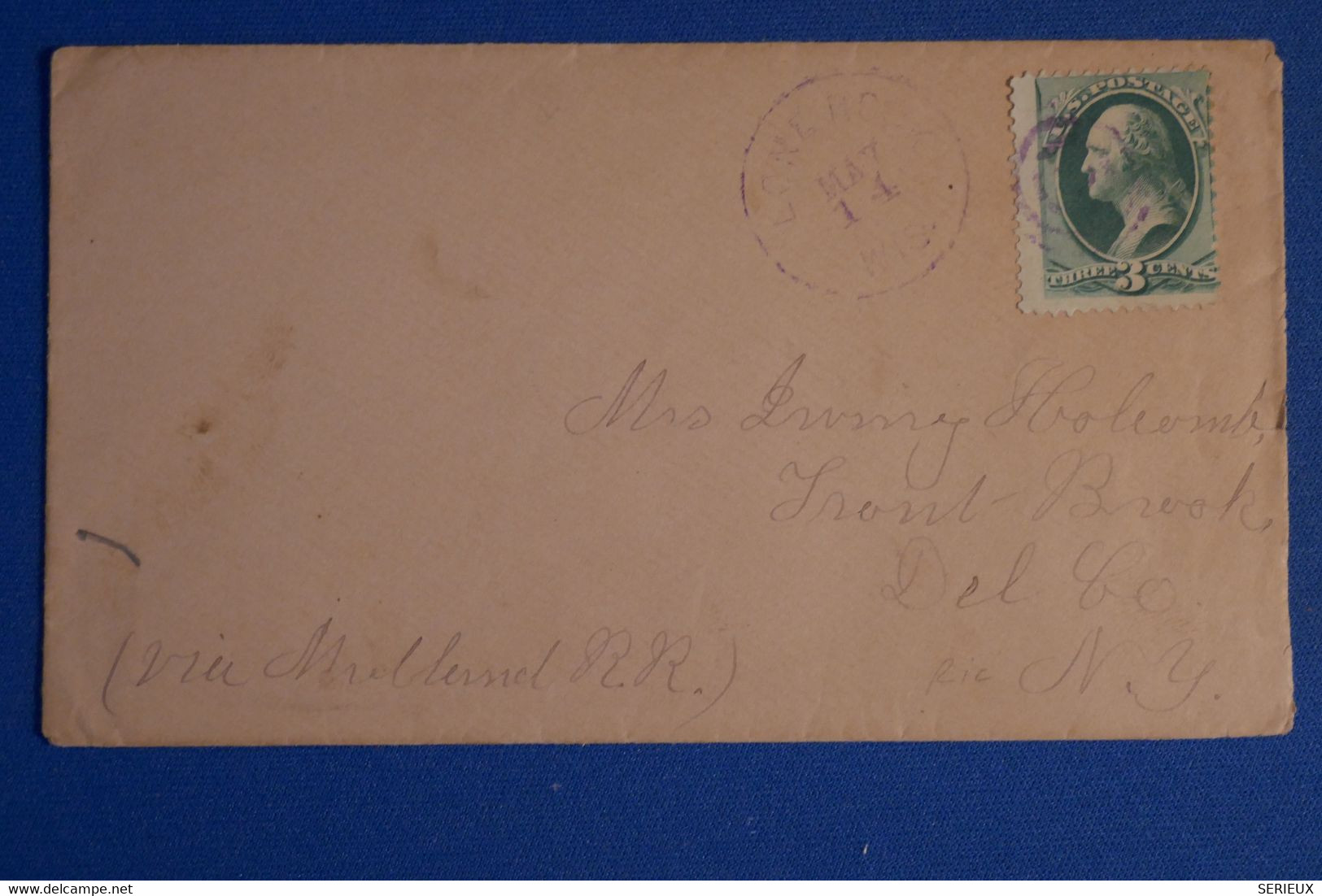 L2 ETATS UNIS BELLE LETTRE  1890 WISCONSIN POUR NEW YORK + AFFRANCH INTERESSANT - Brieven En Documenten