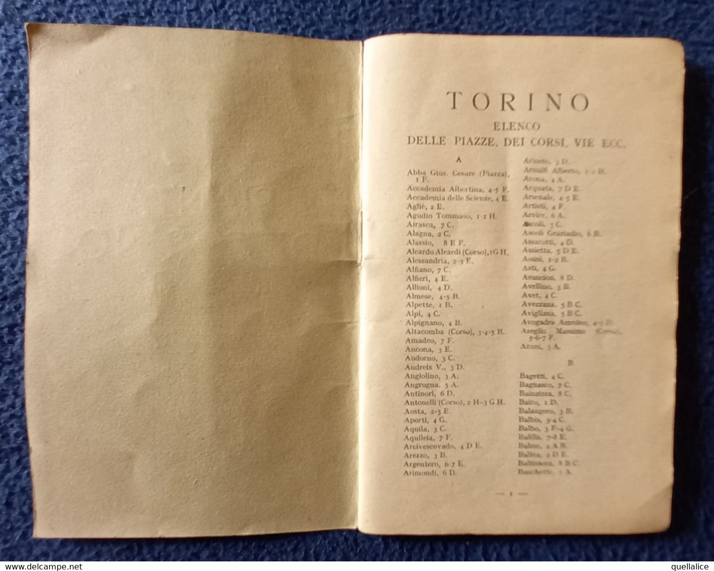 02396 "PIANTA DI TORINO -. G.B. FOGOLA. COMPLETA DI STRADARIO, ED ALTRI ELENCHI DI LUOGHI NOTEVOLI O UTILI PER TURISTI" - Europa