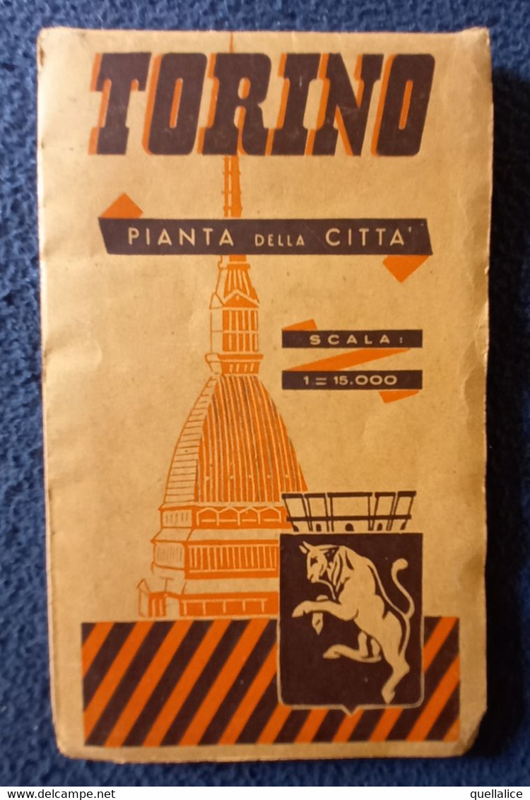 02398 "TORINO, PIANTA DELLA CITTA', STAMPATA A COLORI SU CARTA COLOR AVANA CHIARO, IN 28 FACCIATE+12 DI TESTO.......".." - Europa