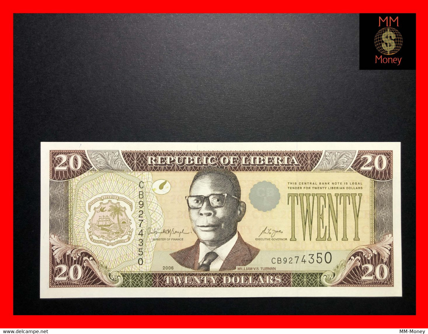 LIBERIA 20 $  2006   P. 28   UNC - Liberia