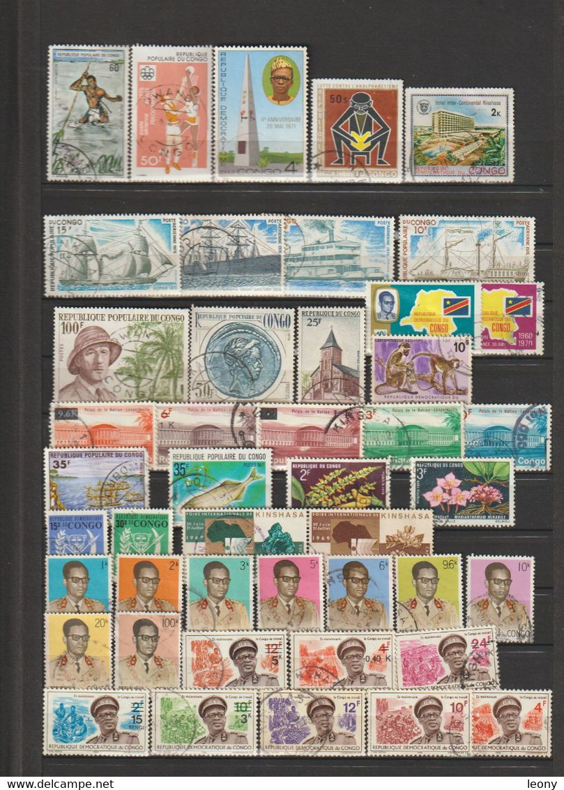 TIMBRES  DIVERS De LA REPUBLIQUE Du CONGO - 1969 - OBLITERES - Gebraucht