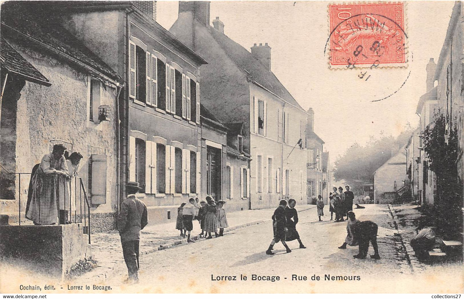 77-LORREZ-LE-BOCAGE- RUE DE NEMOURS - Lorrez Le Bocage Preaux