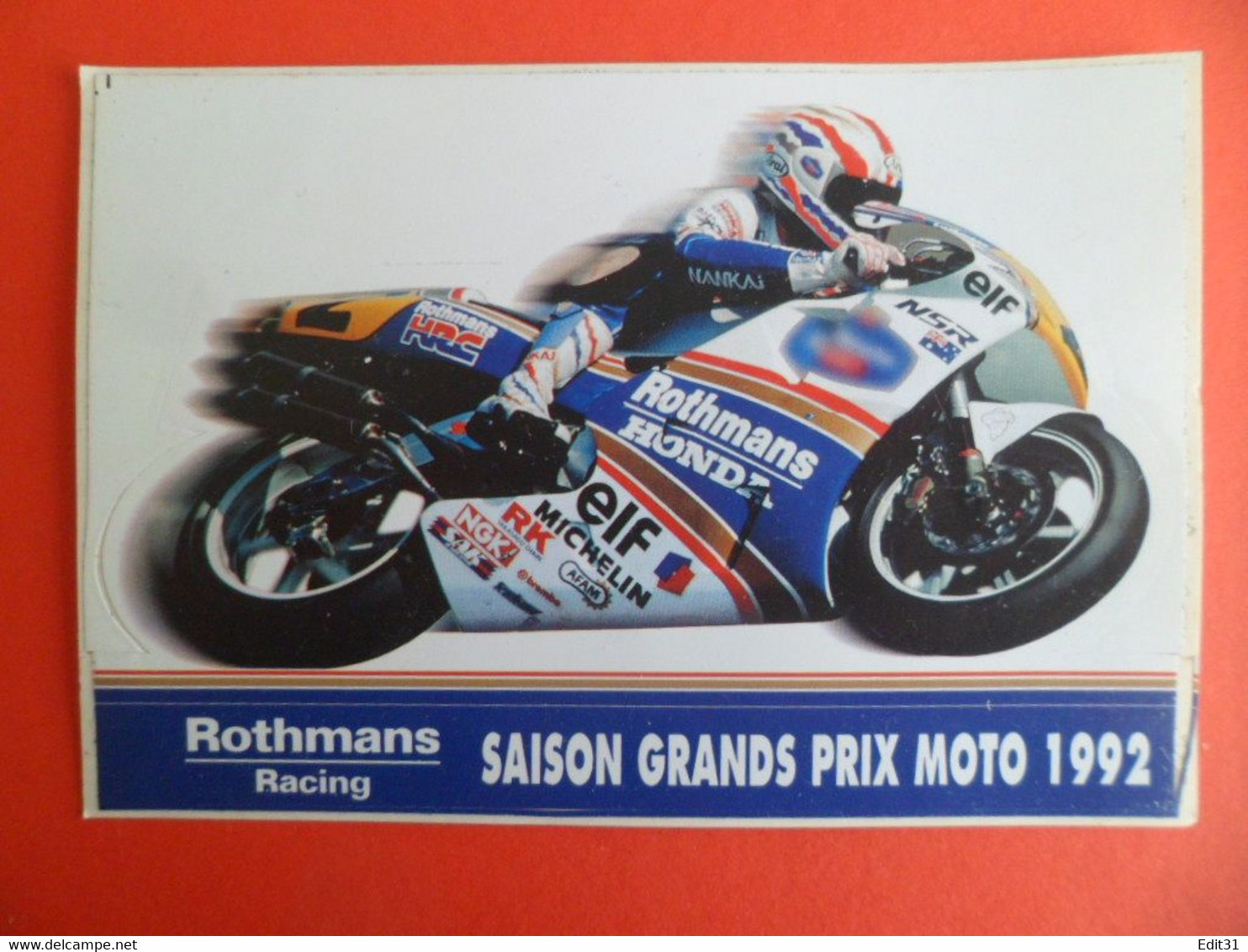 Autocollant  Rothmans Racing - Saison Grans Prix Moto 1099 - HONDA - - Stickers