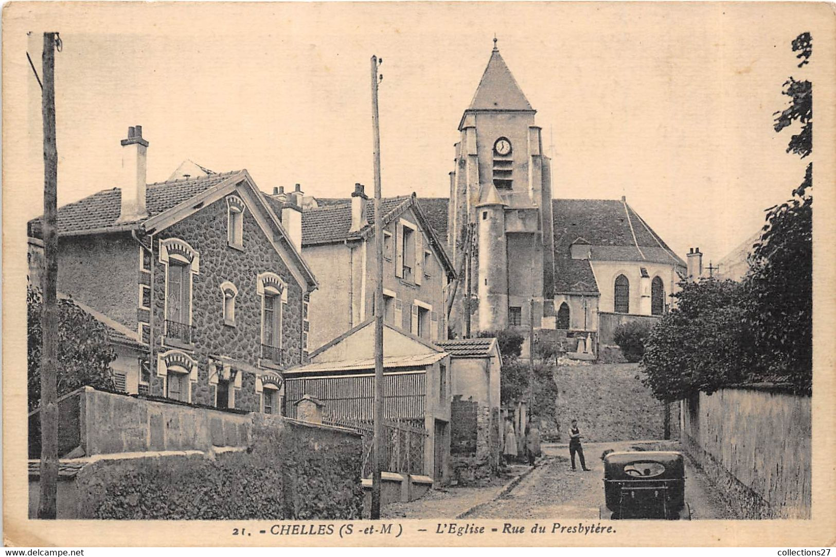 77-CHELLES- L'EGLISE , RUE DU PRESBYTERE - Chelles