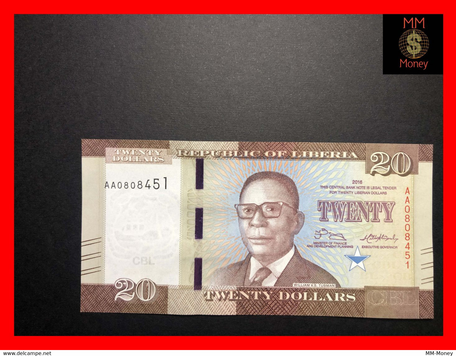 LIBERIA  20 $  2016  P. 33   UNC - Liberia