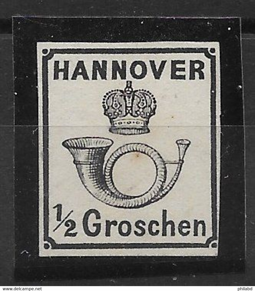 Hanovre N°16a 0,5g Noir (gomme Rose/pink Gum) Avec Certificat/with Certificate 1860 * - Hanovre