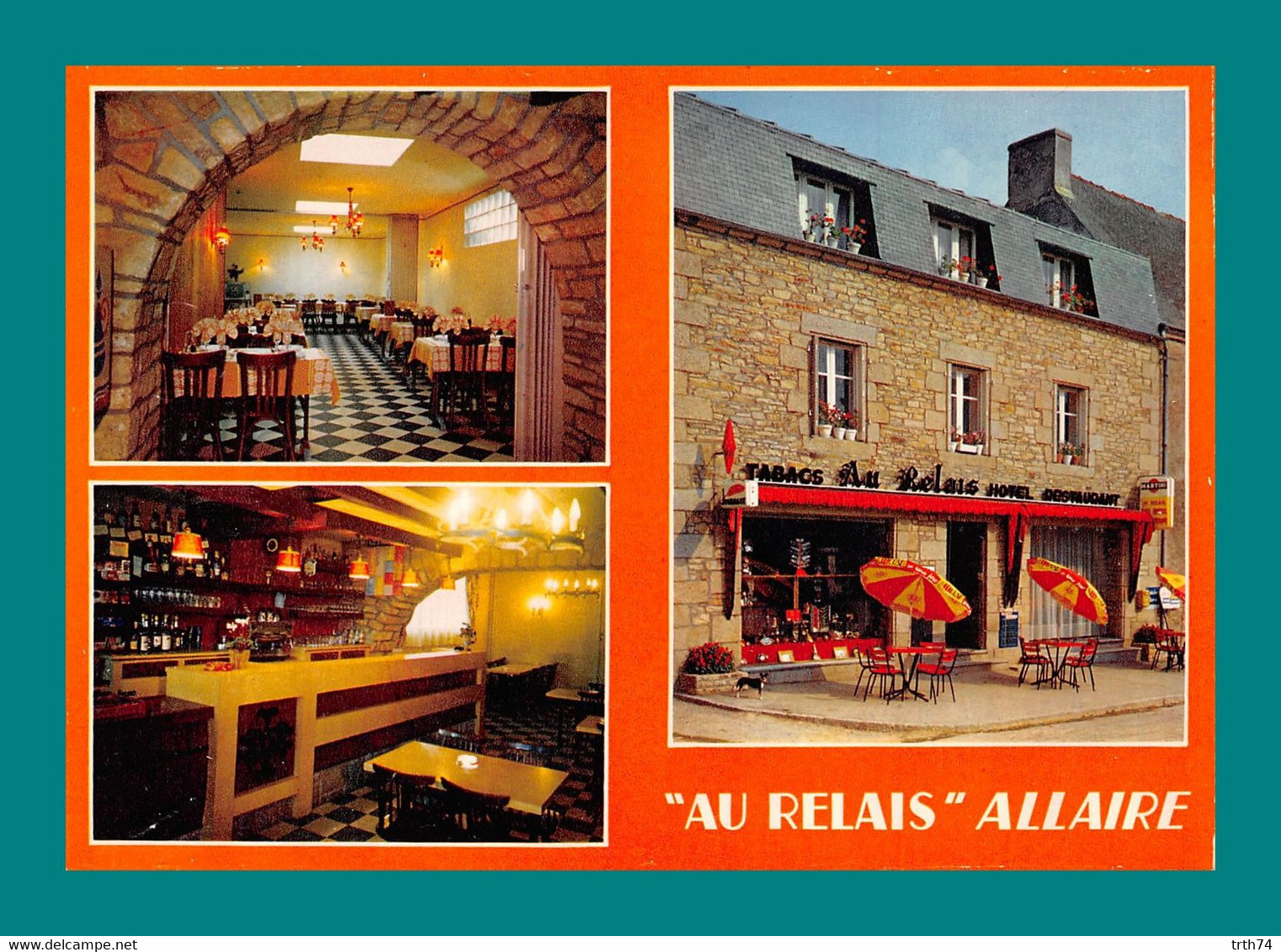 56 Allaire Au Relais ( Tabacs Hotel Restaurant Multivues Boite Aux Lettres Jaune )    -    Dos ( Verso ) Non Imprimé  - - Allaire