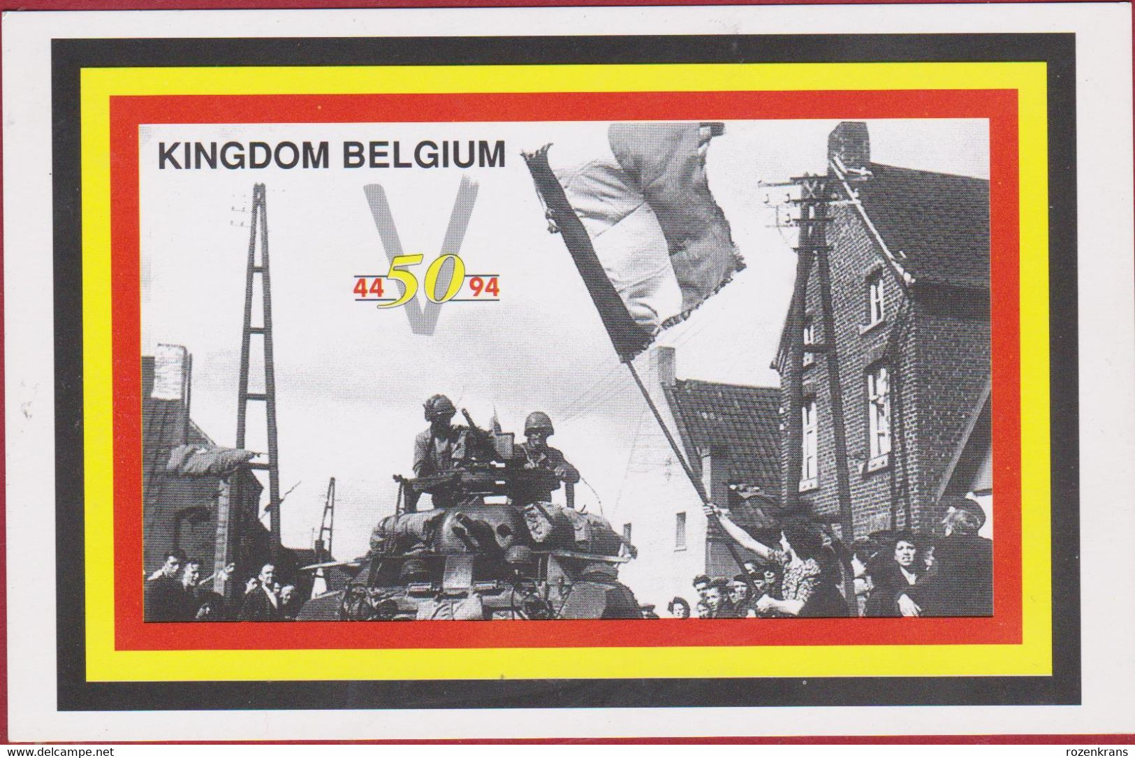 QSL Card Amateur Radio Funkkarte WW2 Memorial Army Allied Forces Liberation Bevrijding Kingdom Belgium 2nd World War - Amateurfunk