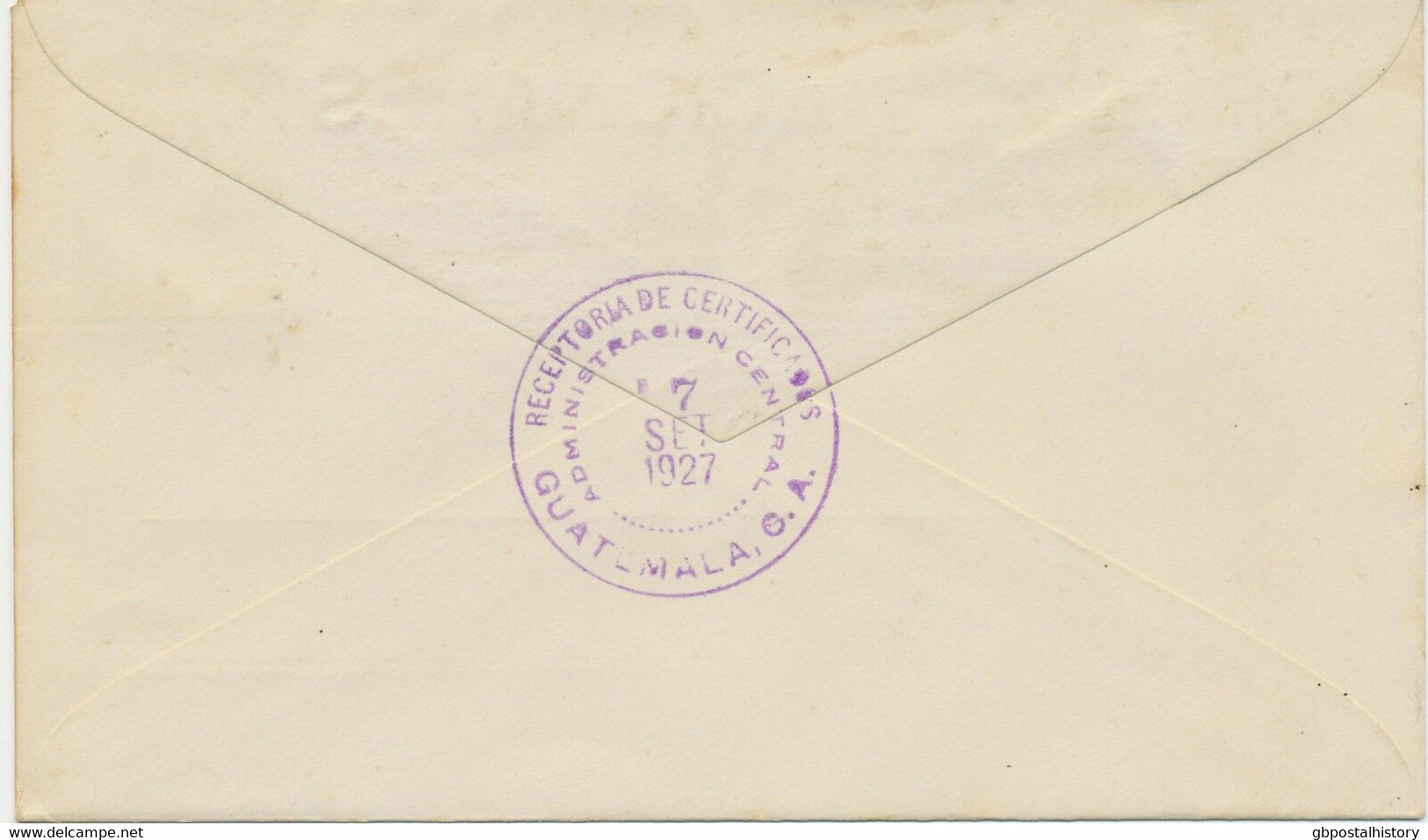 GUATEMALA 1927 UN PESO A. 2.50 P Quetzal (Vogel) Kab.-Ah.-GA-Umschlag SELTEN - Guatemala