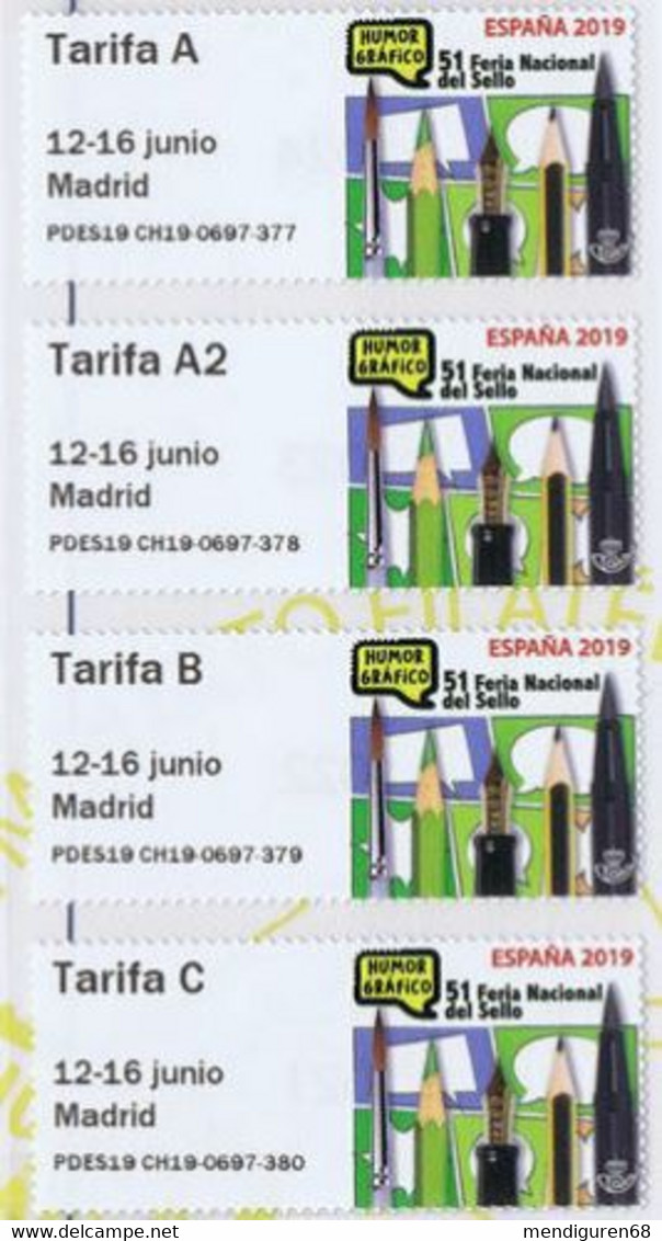 ESPAGNE SPANIEN SPAIN ESPAÑA 2019 YEAR BOOK WITH ALL ATM LABELS  TODOS LOS SELLOS ATM DEL AÑO NNH YT D150