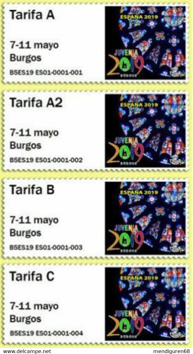 ESPAGNE SPANIEN SPAIN ESPAÑA 2019 YEAR BOOK WITH ALL ATM LABELS  TODOS LOS SELLOS ATM DEL AÑO NNH YT D150
