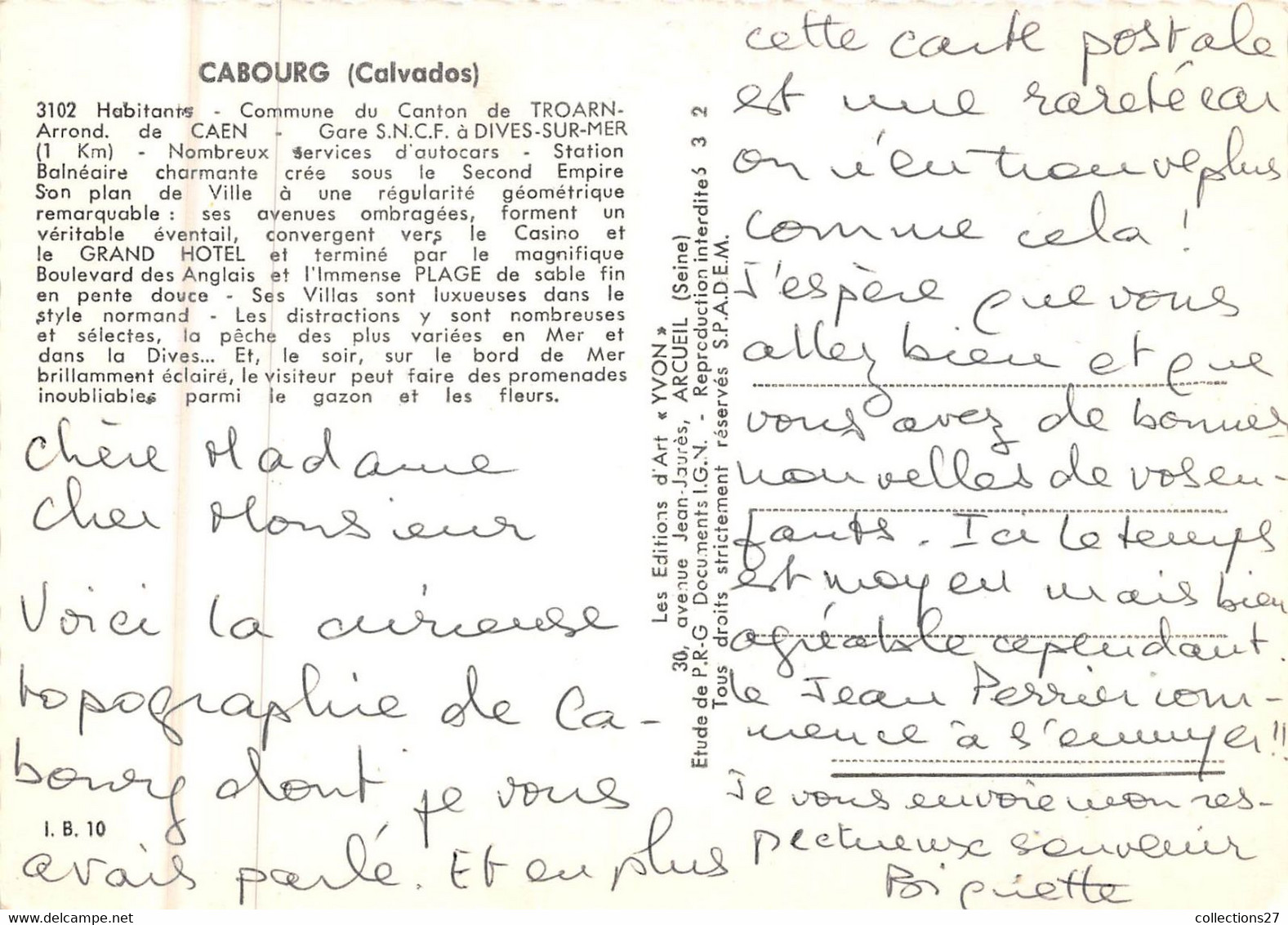 14-CABOURG- PLAN DE LA VILLE - Cabourg