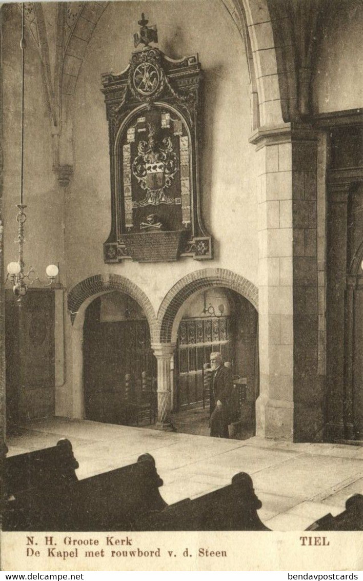 Nederland, TIEL, De Kapel, Interieur N.H. Groote Kerk (1910s) Ansichtkaart - Tiel