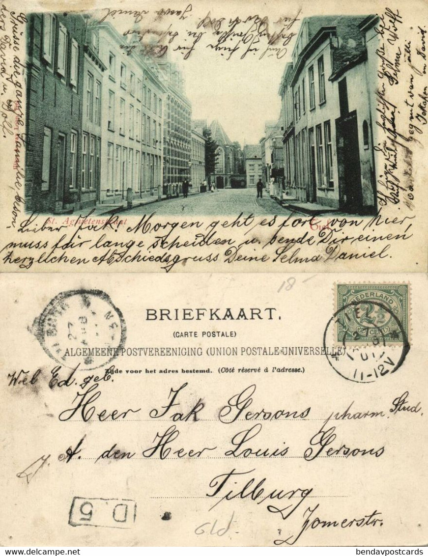 Nederland, TIEL, St. Agnietenstraat (1901) Ansichtkaart - Tiel