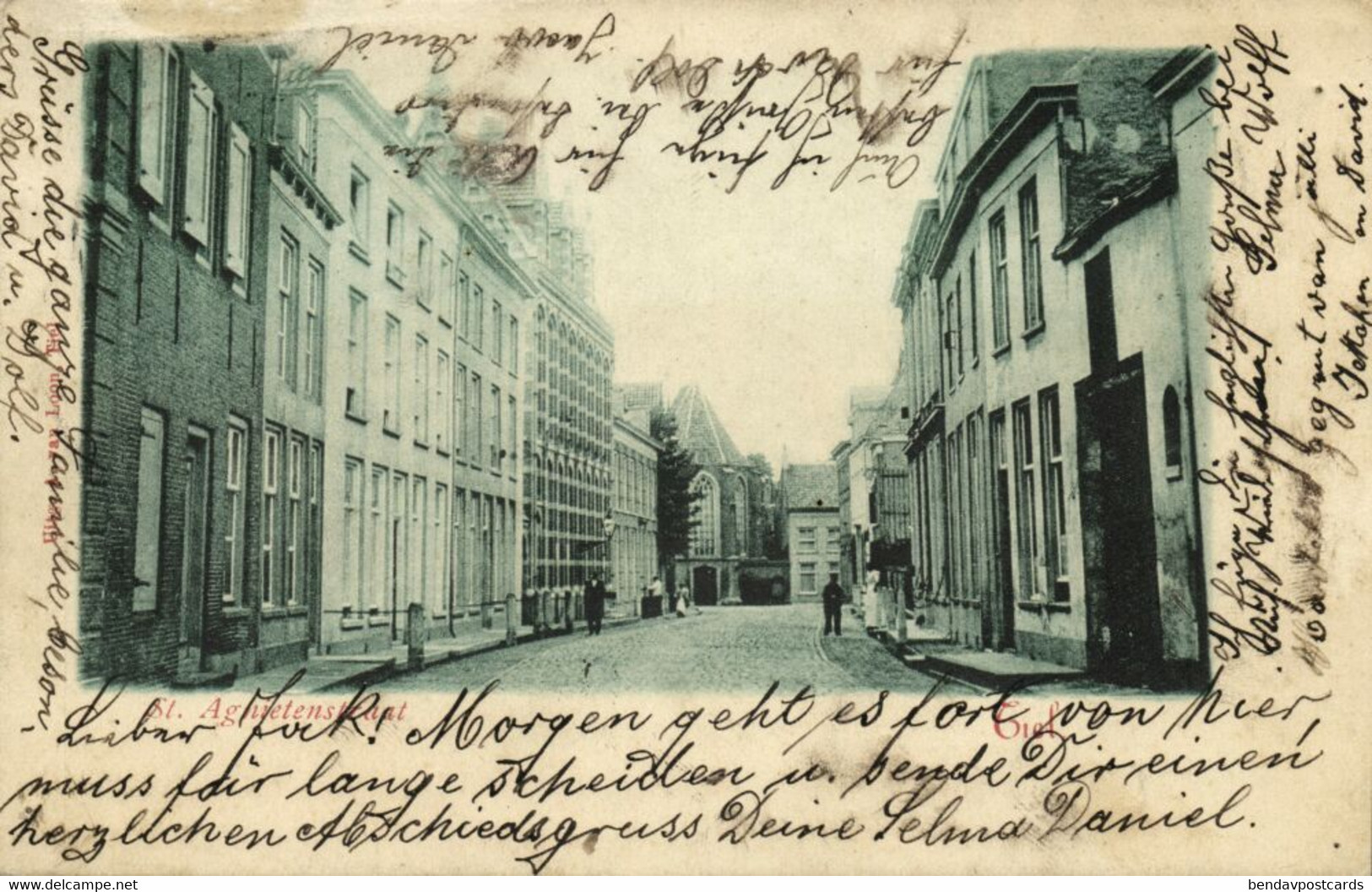 Nederland, TIEL, St. Agnietenstraat (1901) Ansichtkaart - Tiel