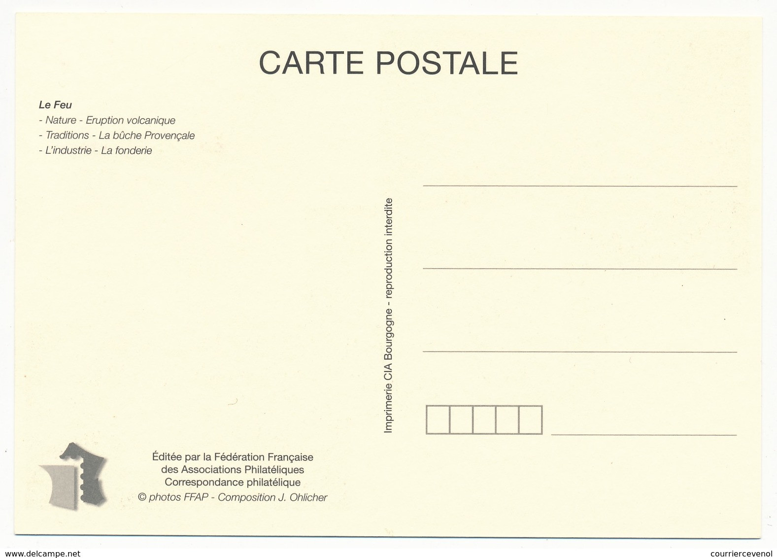 FRANCE => Carte Locale "Fête Du Timbre" 2012 - Le Timbre Fête Le Feu (Beaujard) - AIX EN PROVENCE (13) - Stamp's Day