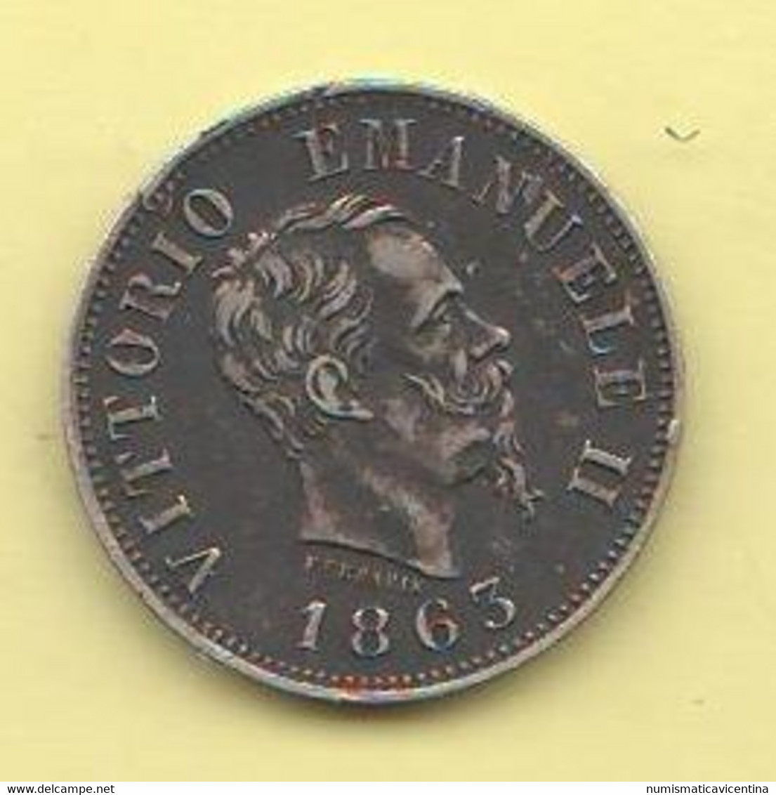 Italia Regno 50 Centesimi 1863 Milano Silver Coin - 1861-1878 : Víctor Emmanuel II