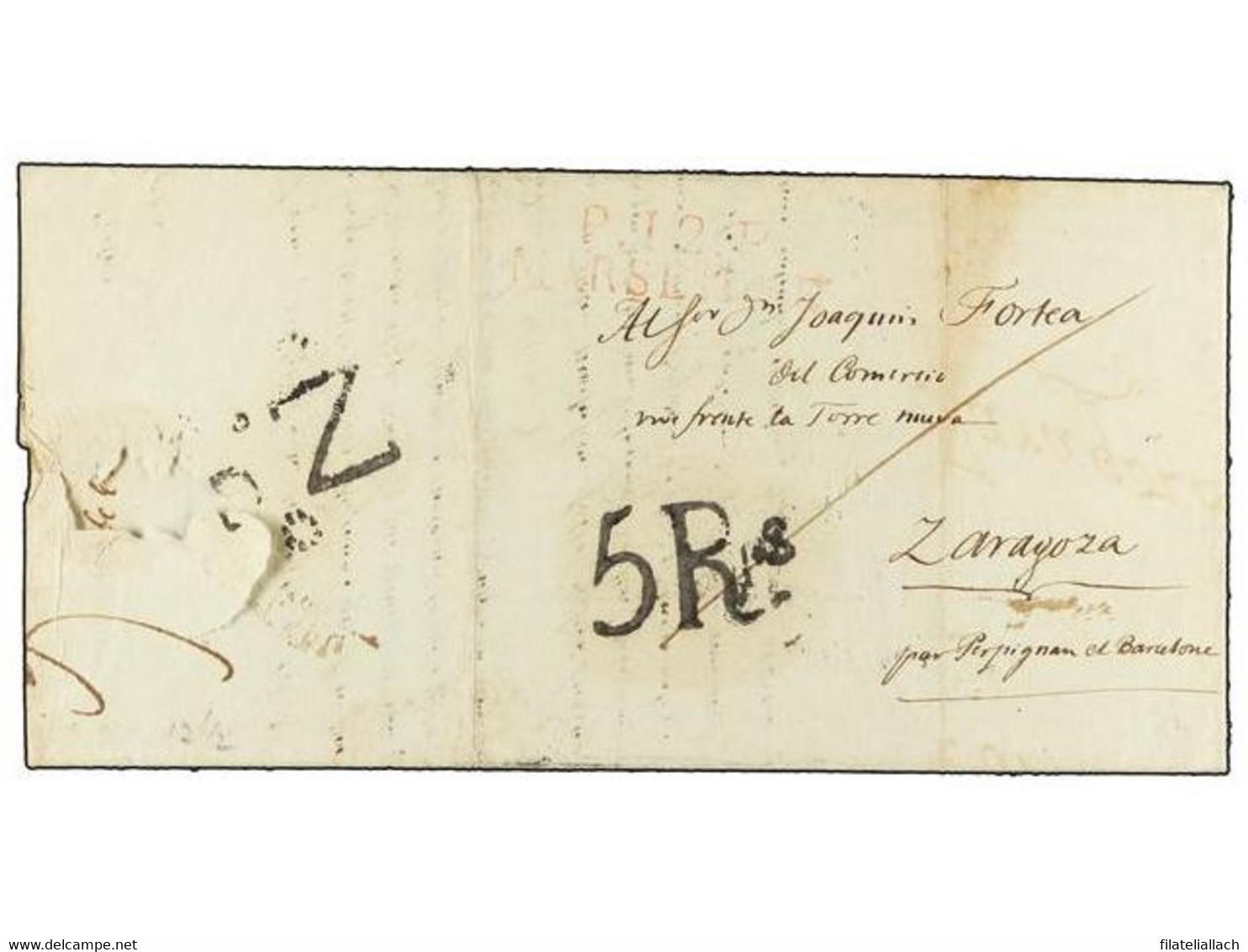 SPAIN: PREPHILATELIC MARKS  DP04 ARAGON - ...-1850 Prefilatelia