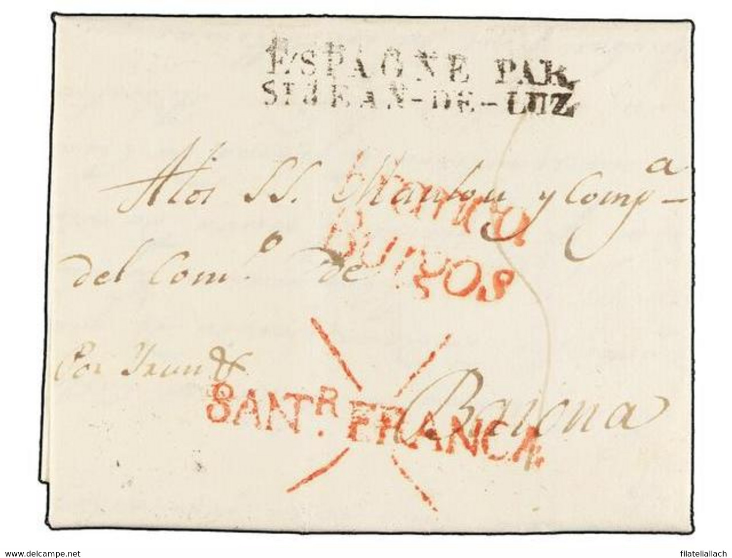 SPAIN: PREPHILATELIC MARKS  DP09 MONTAÑAS DE SANTANDER - ...-1850 Prefilatelia