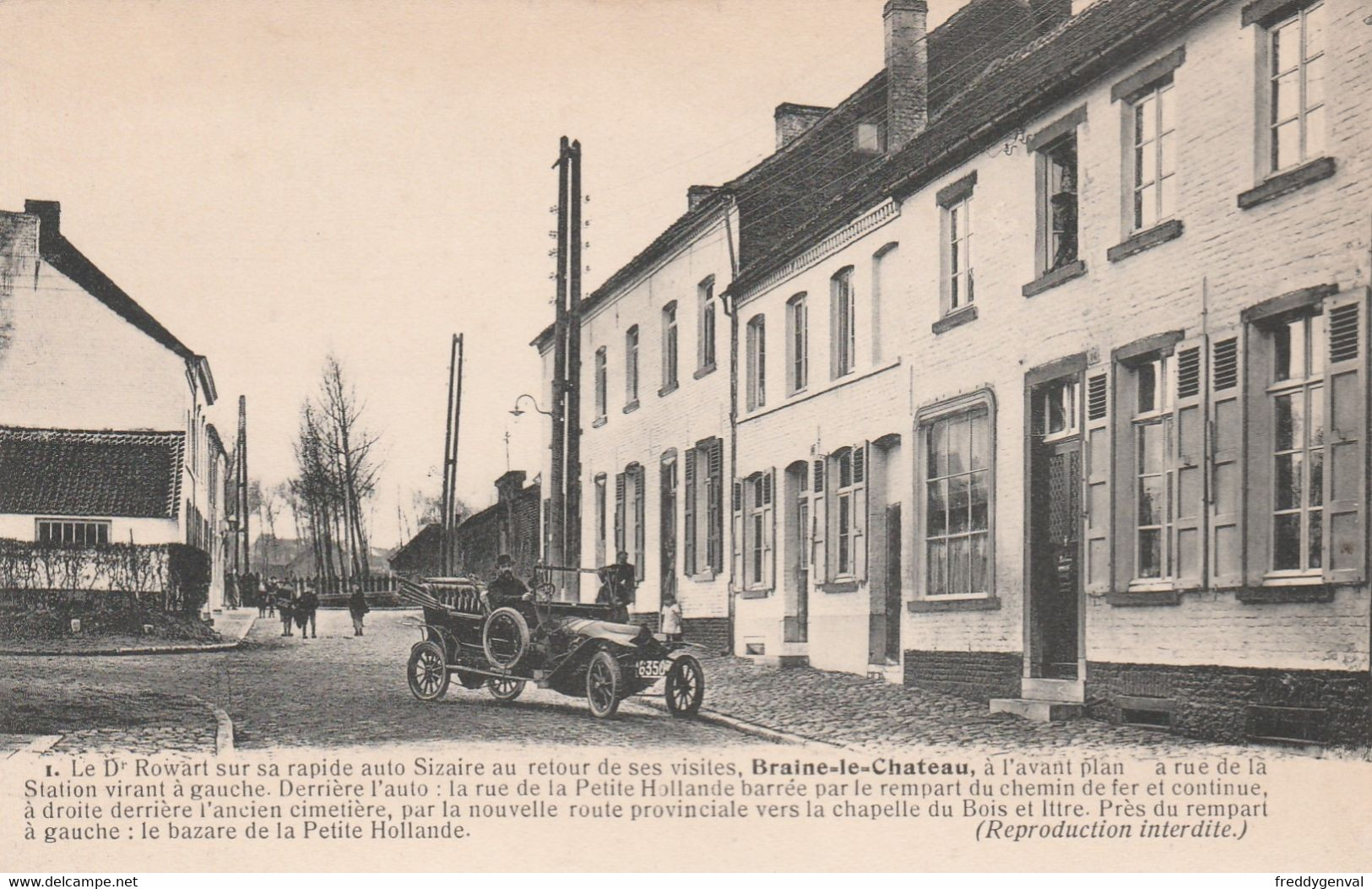 BRAINE -LE-CHATEAU DOCTEUR ROWART SUR SON AUTO SIZAIRE - Braine-le-Château