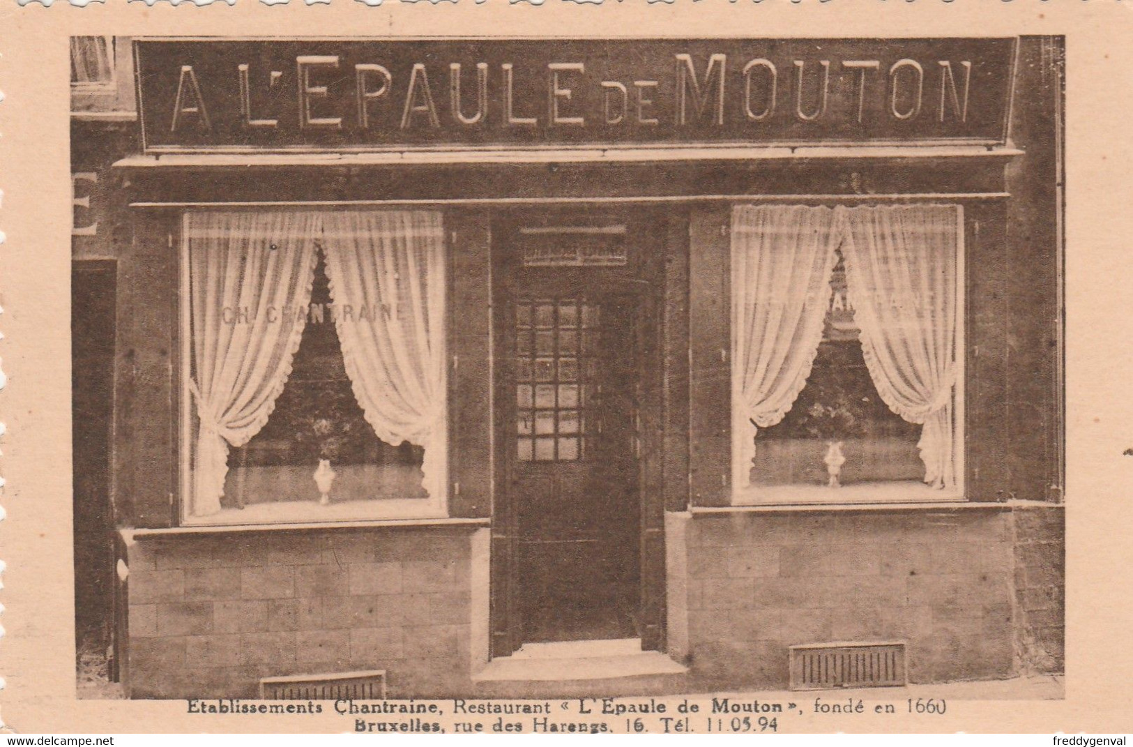 BRUXELLES A L,EPAULE DE MOUTON - Cafés, Hôtels, Restaurants
