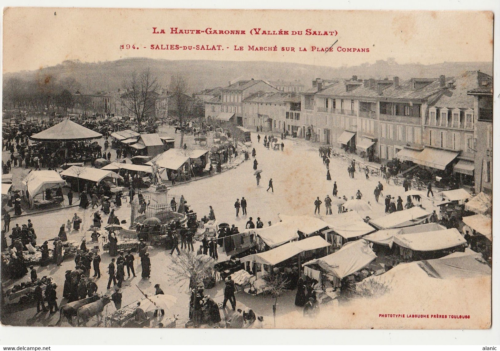 MARCHES EN FRANCE/SALIES-DU-SALAT-LE MARCHE SUR LA PLACE COMPANS /Très Animée-Circulée  En L'état - Markets