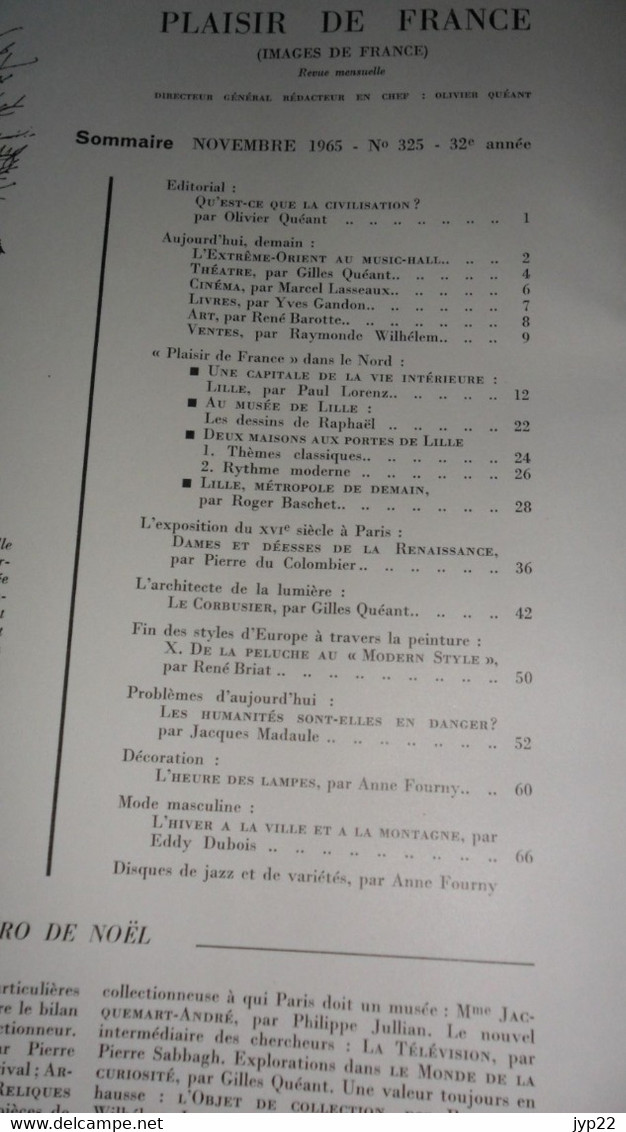 Revue Plaisir De France Novembre 1965 Décoration Ameublement Architecture Mobilier Voyage Jardin Publicité ... Vintage - Huis & Decoratie