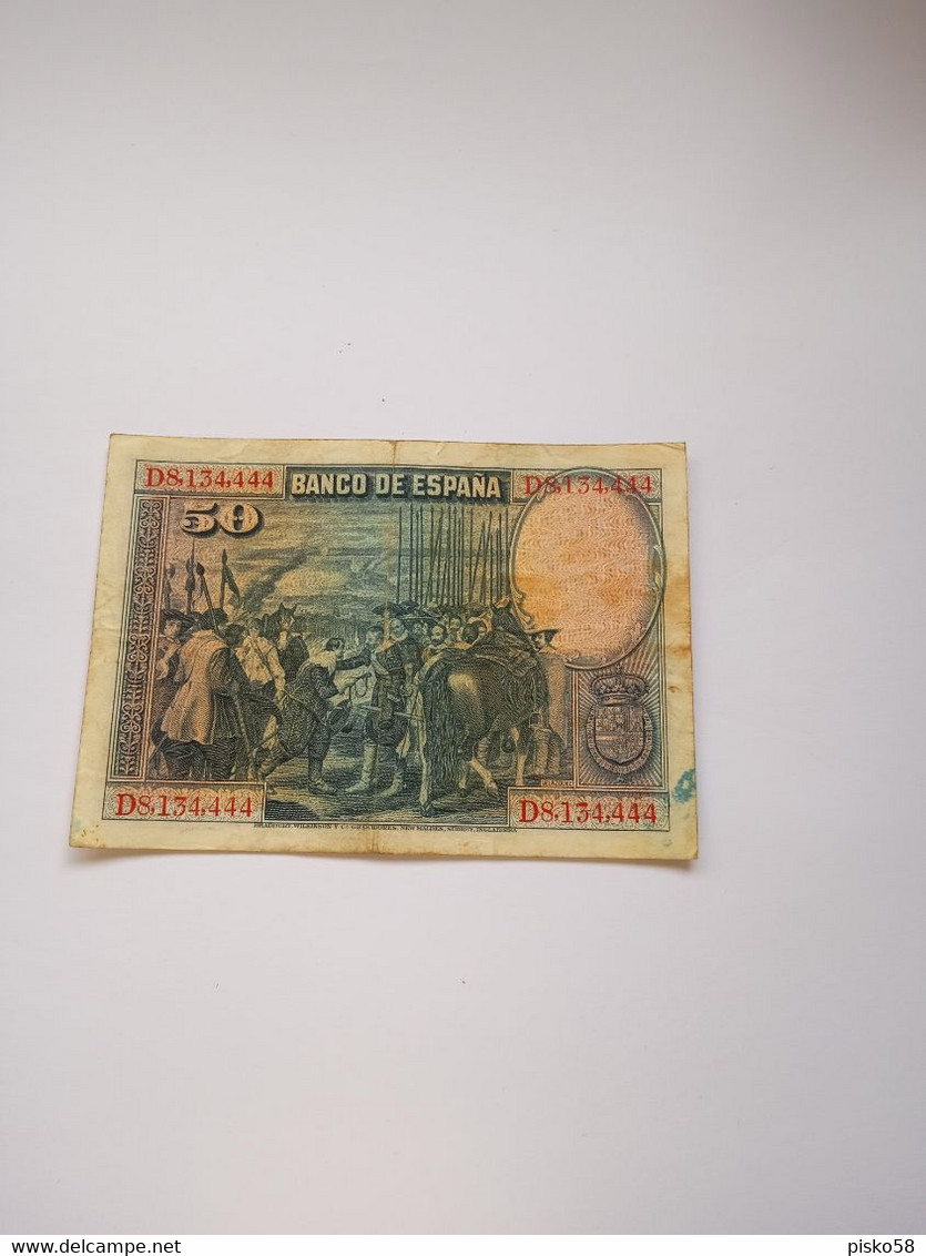 SPAGNA- P75b 50P 15/8/1928- - 50 Pesetas