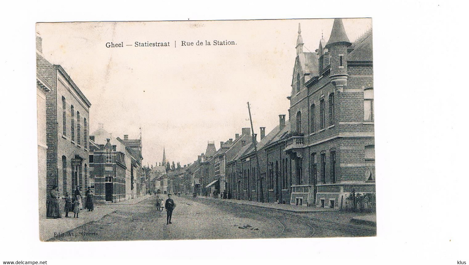 Geel Gheel Rue De La Station Statiestraat ZELDZAAM Geanimeerd - Geel