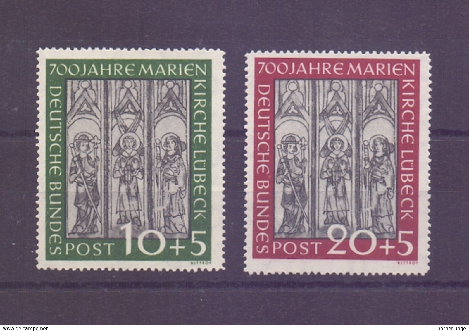 Bund 1951 - Marienkirche Lübeck MiNr. 139/140 Postfrisch - Michel 220,00 € (399) - Unused Stamps