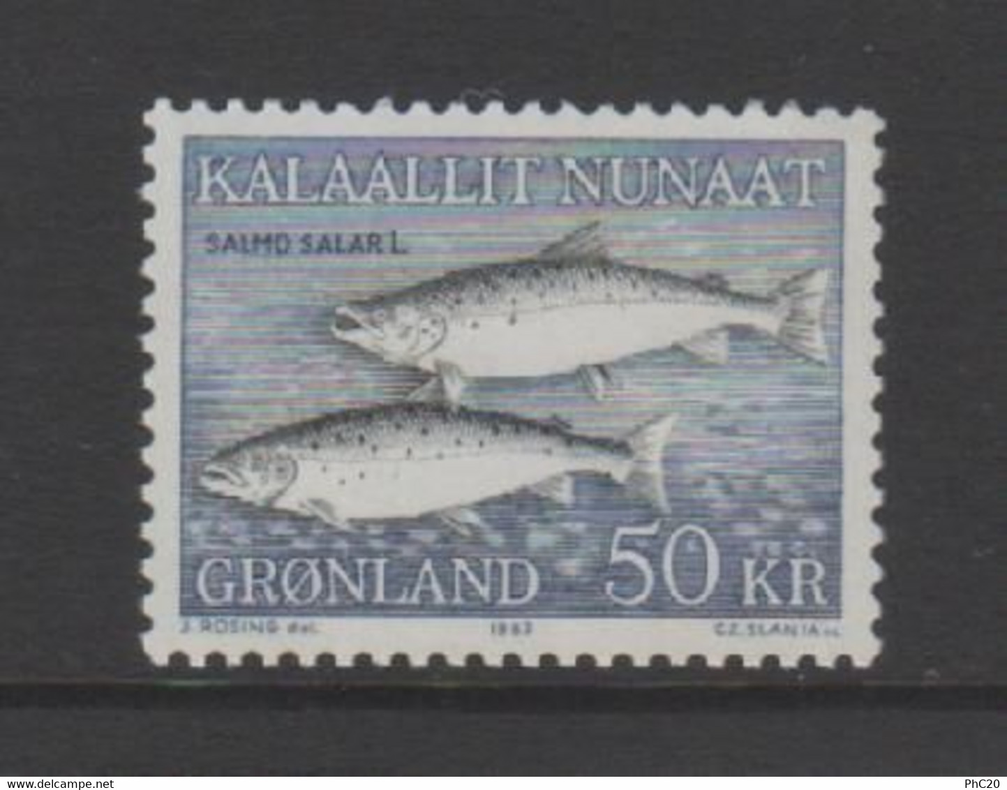 GROENLAND - Série Courante "Faune" 50 Kr (saumon) - 1983 - Yvert  128 - Autres & Non Classés