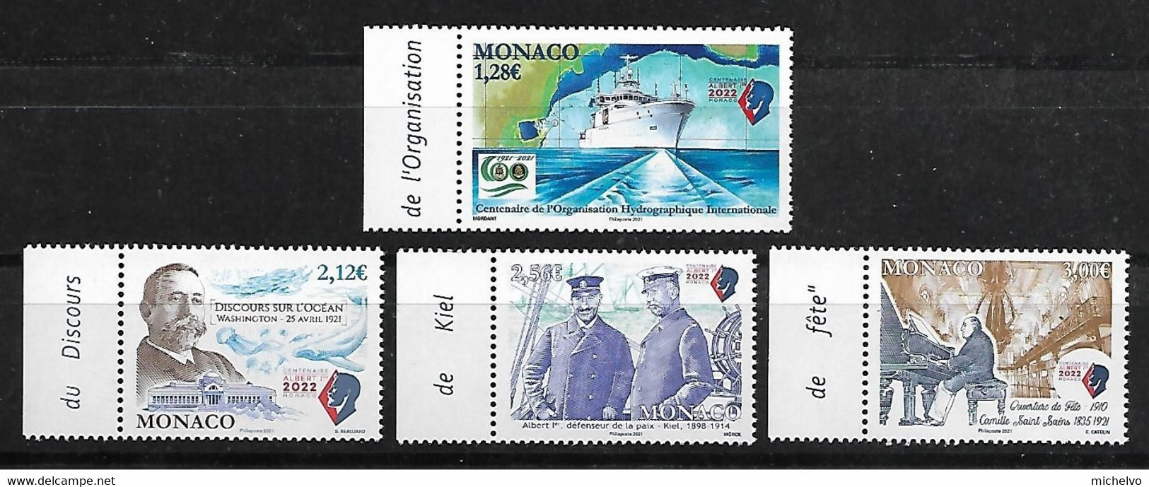 Monaco 2021 - Yv N° 3266 à 3269 ** - 4 Timbres émis Le 26/2/2021 - Unused Stamps