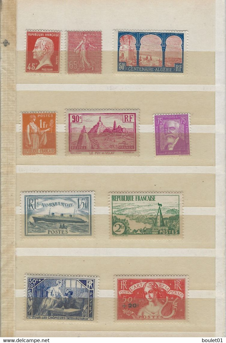 Collections De 21 Timbres Neufs Sans Charnière Du N° 175 Au N° 455 (de 1926 à 1940 Cote 560 Euros) - Verzamelingen