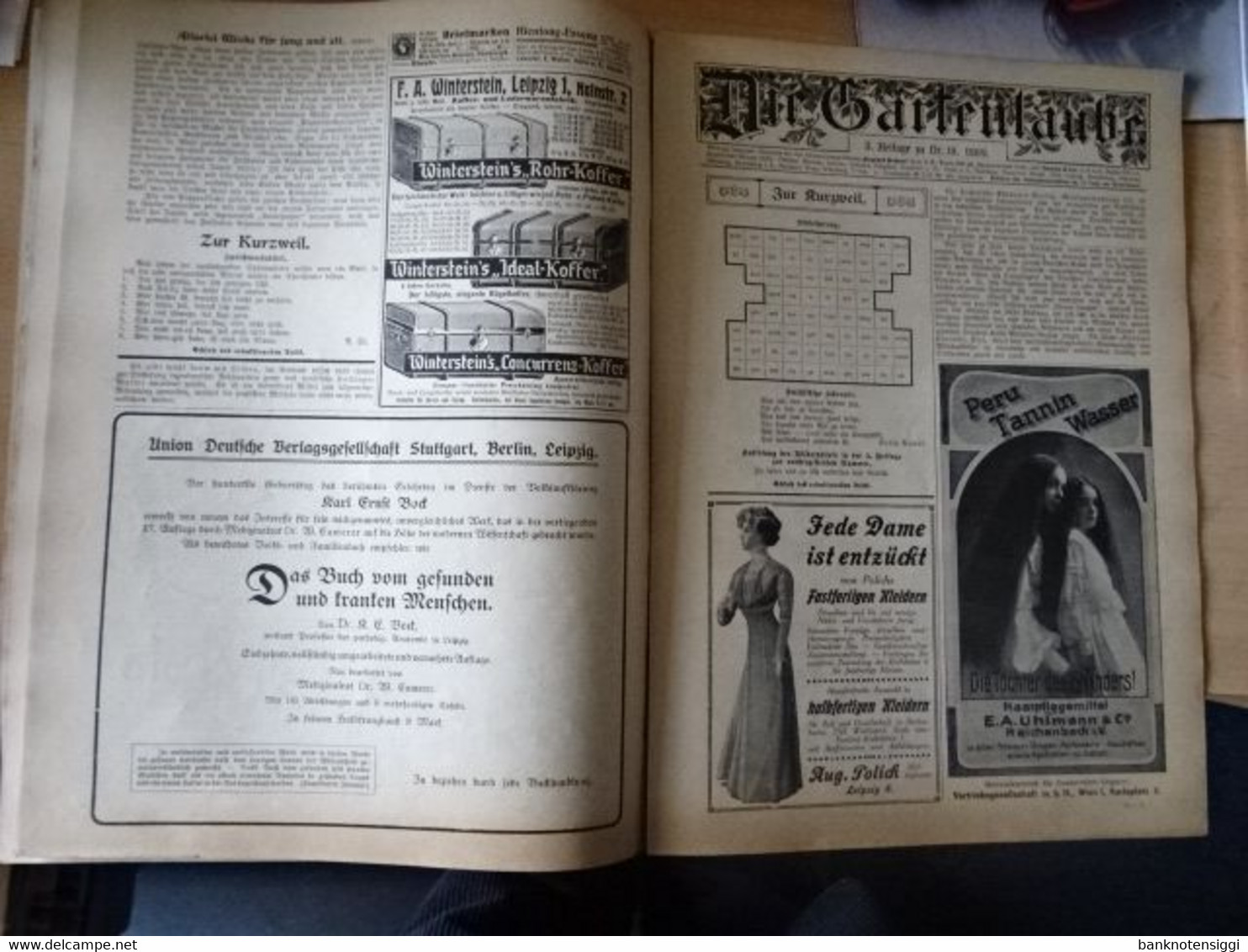 Alte originale Zeitschrift "Die gartenlaube von 1909