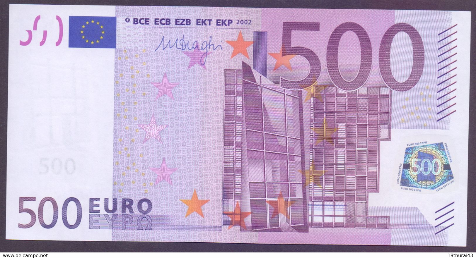 Österreich, 500 €uro N..../ F007 F2, M. Draghi, Perfekt Unc., Sehr Selten..!! - 500 Euro