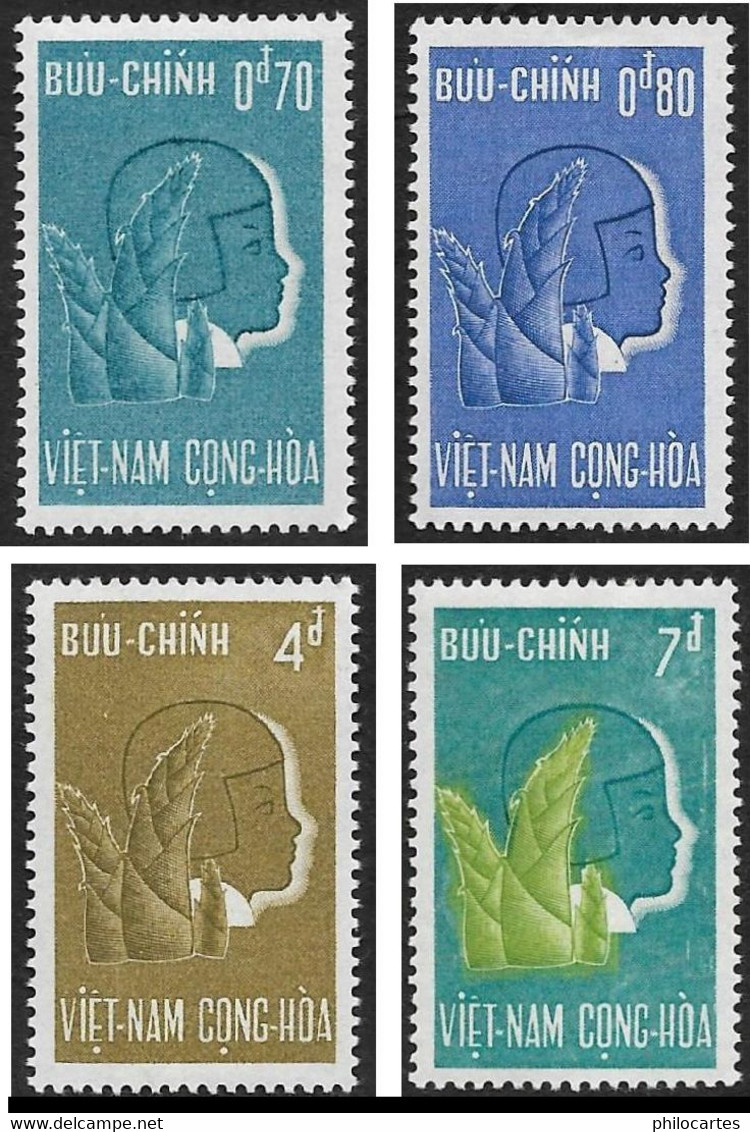 VIET NAM Du Sud Vietnam 1961 - YT 157 à 160 - La Série  Complète - Protectionde L'enfance  - NEUFS** - Vietnam