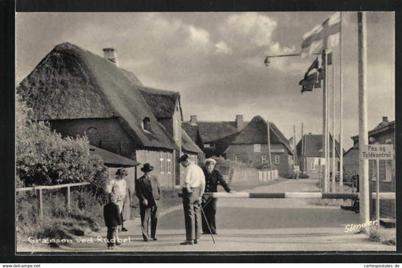 AK Rosenkranz / Rudbol, An Der Grenze - Customs