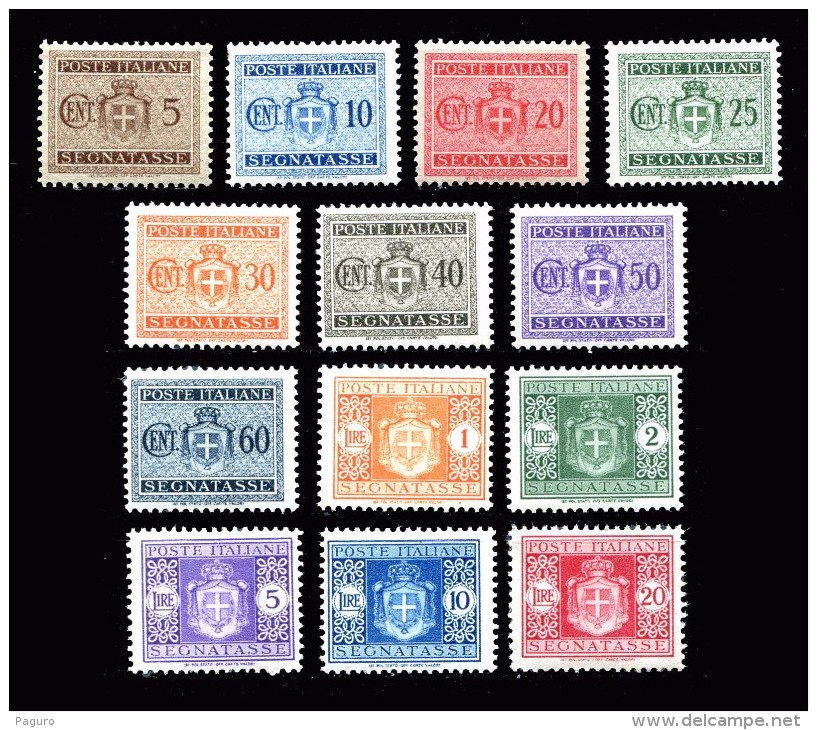 REGNO Luogotenenza 1945 Segnatasse 13v. Completa Senza Filigrana MNH ** Integra - Postage Due